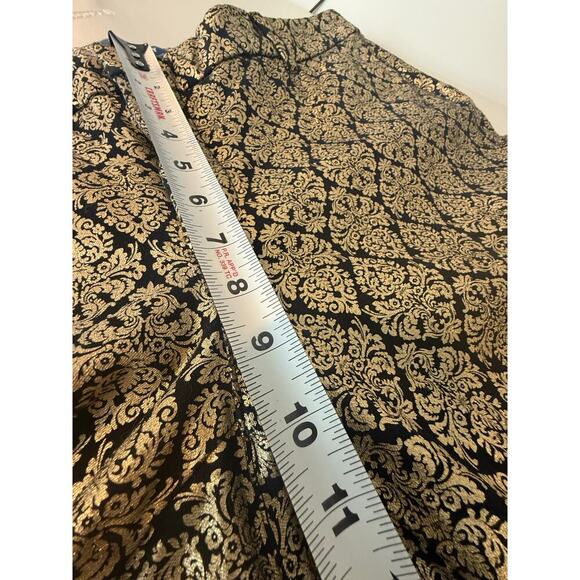 Old Navy Pixie Midrise Gold & Black Brocade Dress Pants Plus Size 20 HolidayWear - Picture 9 of 10